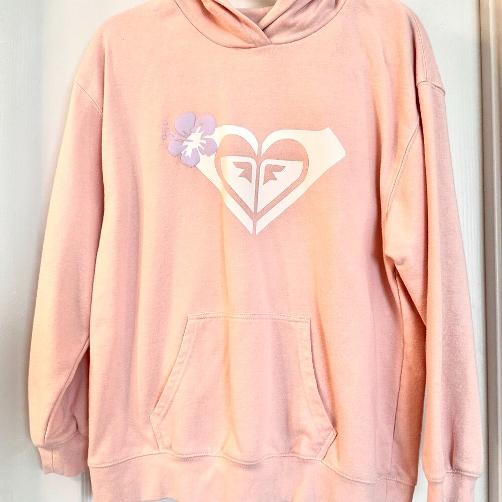 Roxy Girl Pink Hoodie Sweatshirt sz. XL 18/20